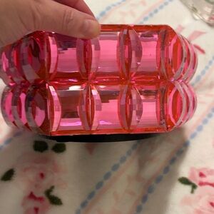 bebe Vibrant Pink spinning makeup organizer